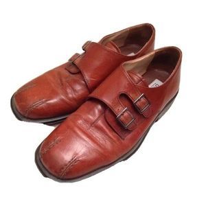 Dimitri Men's Burgundy Leather Strap Loafer